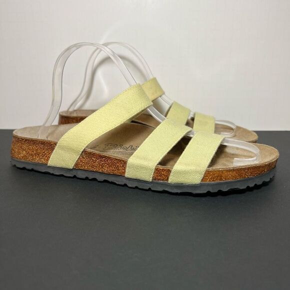 Birkenstock Shoes - Womens BIRKIS by Birkenstock Yellow Three Strap Sandals / Size 10